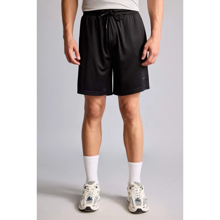 Defacto E7519AXBK81 Siyah Standart Fit Sporcu Kısa Paça Cepli Şort
