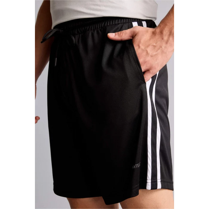 Defacto E7519AXBK81 Siyah Standart Fit Sporcu Kısa Paça Cepli Şort