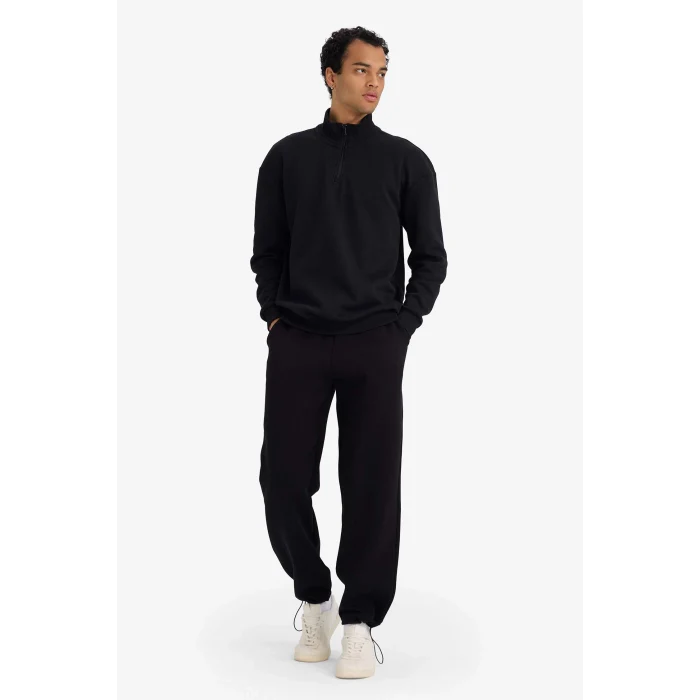 Defacto F8560AXBK81 Siyah Relax Fıt Pantolon
