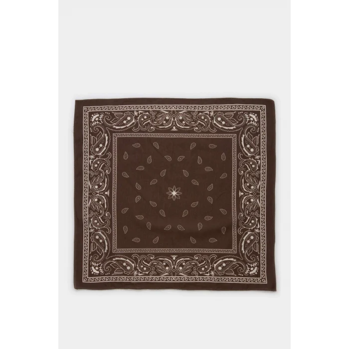 Defacto N7447AZBN66 Kahve Kadın Desenli Pamuklu Bandana