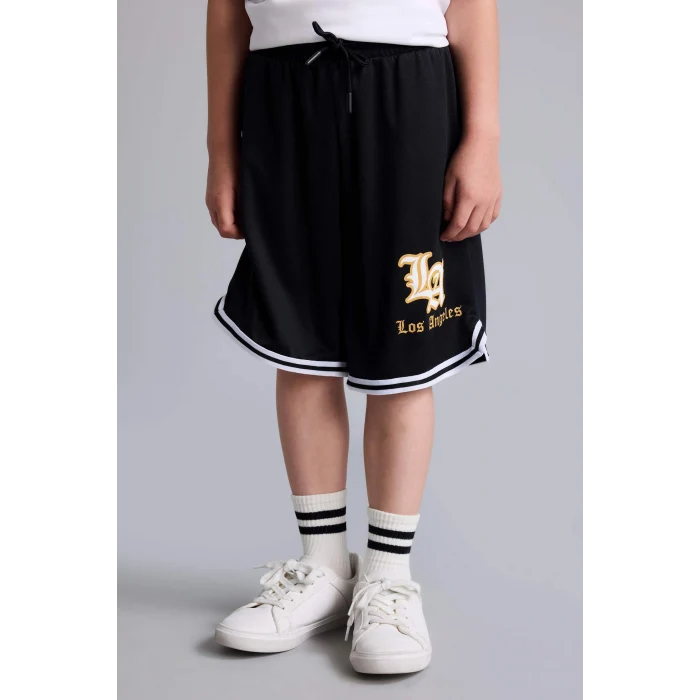 Defacto G9920A8WT36 Beyaz NBA Los Angales Lakers Lisanslı Mesh Forma Kumaş 2li Mor Beyaz Takım Erkek Çocuk