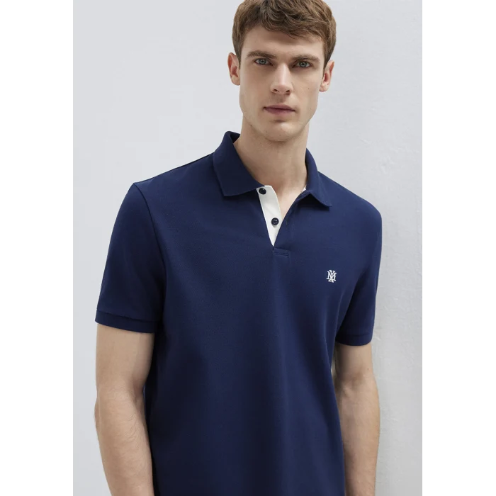 Mavi 0613287-70497 Mühür Logo Nakışlı Lacivert Polo Tişört