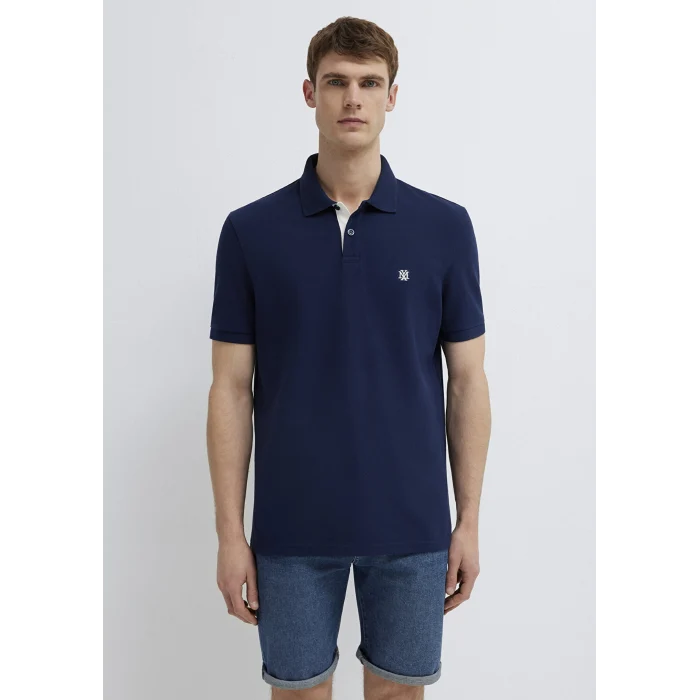 Mavi 0613287-70497 Mühür Logo Nakışlı Lacivert Polo Tişört