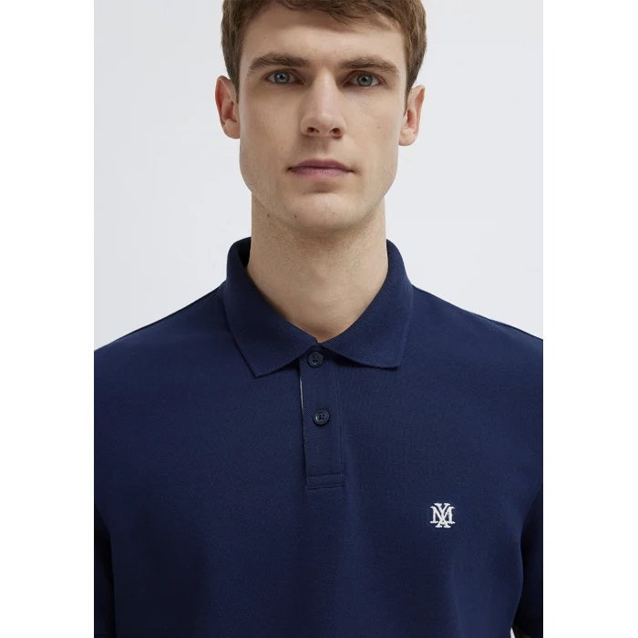 Mavi 0613287-70497 Mühür Logo Nakışlı Lacivert Polo Tişört