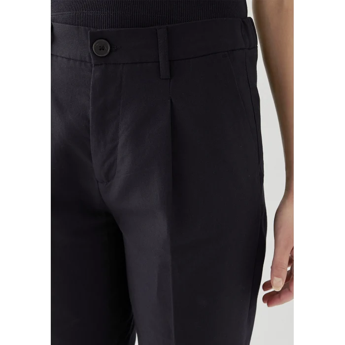 Mavi 1011197-900 Keten Karışımlı Siyah Pantolon