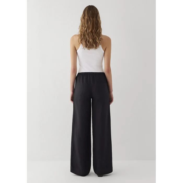 Mavi 1011195-900 Keten Karışımlı Siyah Pantolon