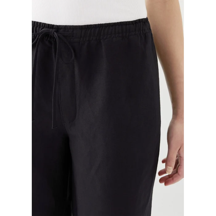 Mavi 1011195-900 Keten Karışımlı Siyah Pantolon