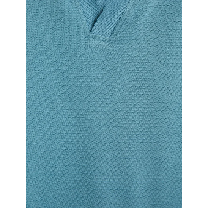 LCW Kids İndigo Polo Yaka Şerit Detaylı Erkek Çocuk Tişört