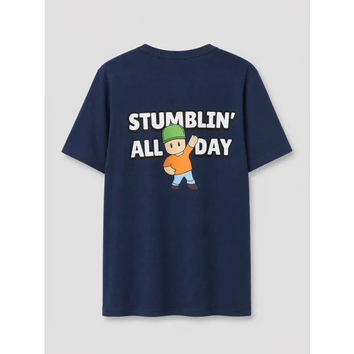 LCW Kids Lacivert Stumble Guys Baskılı Erkek Çocuk Tişört
