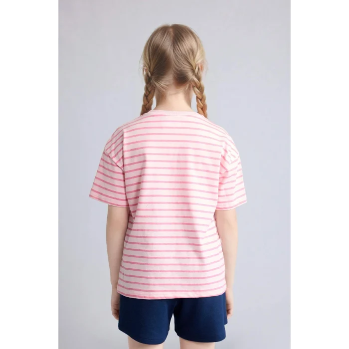 Defacto H3483A8PN238 Pembe %100 Pamuk My Melody Relax Fıt Bisiklet Yaka Kısa Kollu Tişört Kız Çocuk