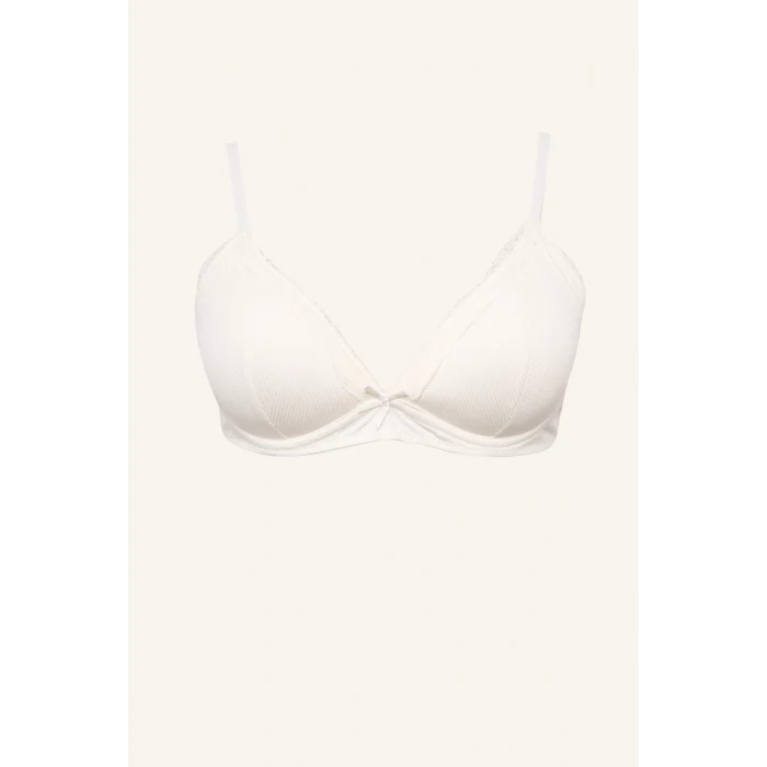 Defacto F6615AXER98 Ekru Micro Kaplı Dolgusuz Balensiz Bralet