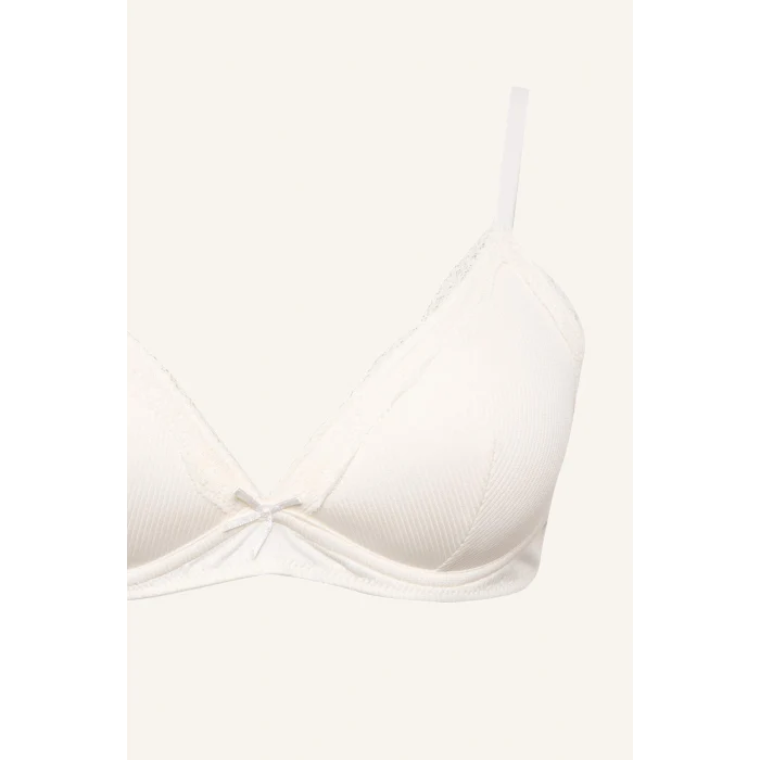 Defacto F6615AXER98 Ekru Micro Kaplı Dolgusuz Balensiz Bralet