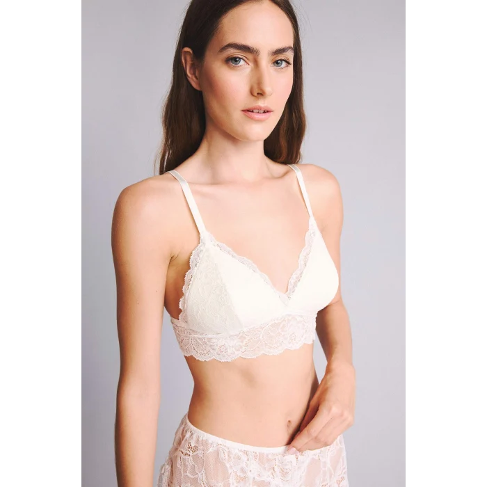 Defacto D7843AXWT16 Beyaz Dantelli Kaplı Pedli Balensiz Bralet
