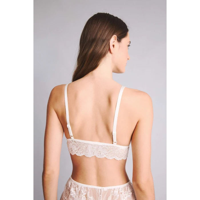 Defacto D7843AXWT16 Beyaz Dantelli Kaplı Pedli Balensiz Bralet