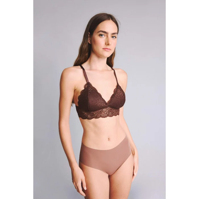 Defacto D7843AXBN318 Kahve Dantelli Kaplı Pedli Balensiz Bralet