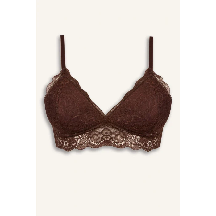 Defacto D7843AXBN318 Kahve Dantelli Kaplı Pedli Balensiz Bralet