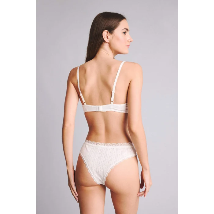 Defacto H7786AXWT16 Beyaz %100 Pamuk Dantel Detaylı 3lü Külot Set