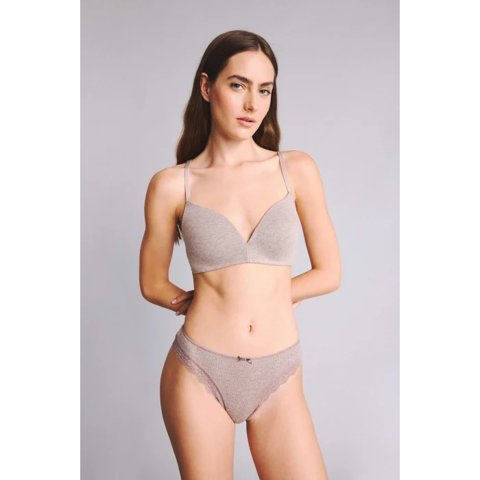 Defacto D8672AXBN503 Kahve Dantel Detaylı Ribana 3lü Külot Seti