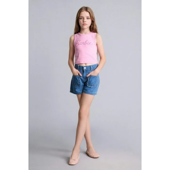 Defacto H7261A8PN666 Pembe Barbie Atlet Kız Çocuk