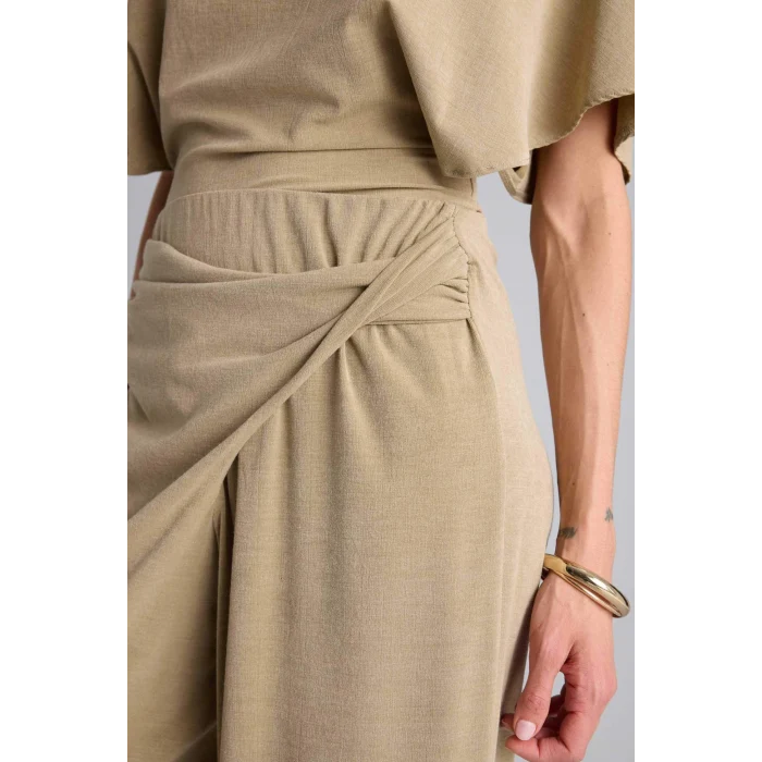 Defacto H3879AXBG801 Bej Wıde Leg Krep Pantolon