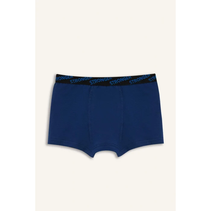 Defacto E1573A8BE43 Mavi 3lü Mavi Boxer Set Erkek Çocuk