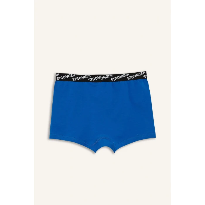 Defacto E1573A8BE43 Mavi 3lü Mavi Boxer Set Erkek Çocuk