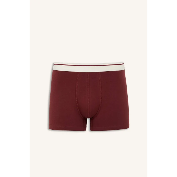 Defacto H3664AXBR280 Bordo Regular Fıt 3lü Boxer