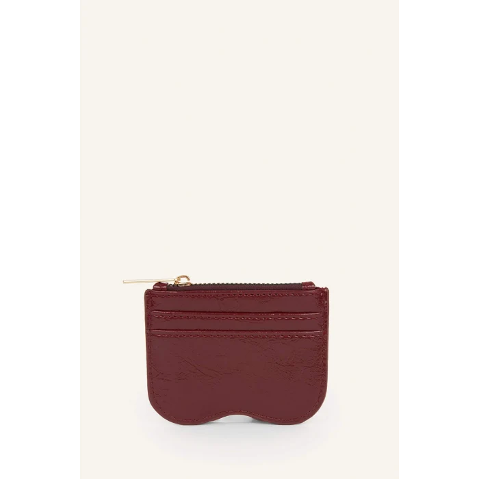 Defacto I1262AXBR2 Bordo Kadın Suni Deri Bordo Kartlık