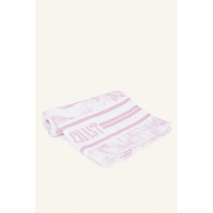 Defacto W8309AZPN1 Pembe Desenli Pamuklu Pembe Plaj Havlusu