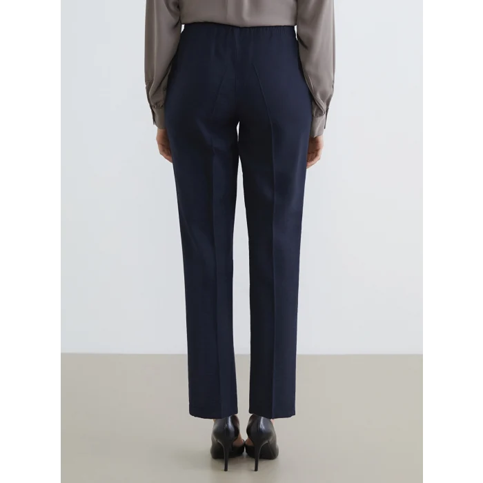 LCW Modest Lacivert Beli Lastikli Havuç Kesim Kadın Pantolon