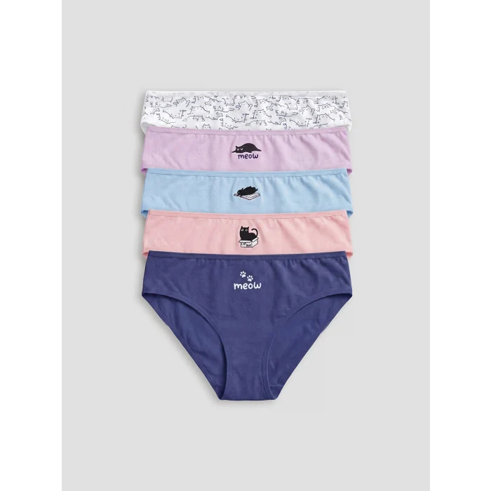 LCW Young Ekru Baskılı Bikini Külot 5li