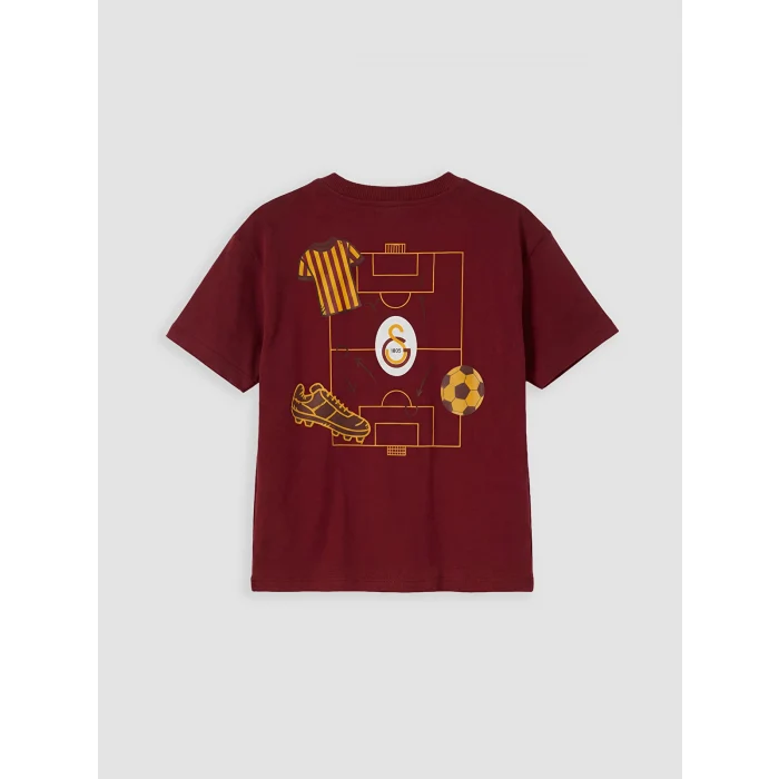 LCW Kids Kırmızı Galatasaray Baskılı Erkek Çocuk Tişört