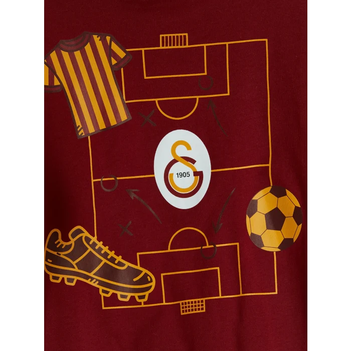LCW Kids Kırmızı Galatasaray Baskılı Erkek Çocuk Tişört