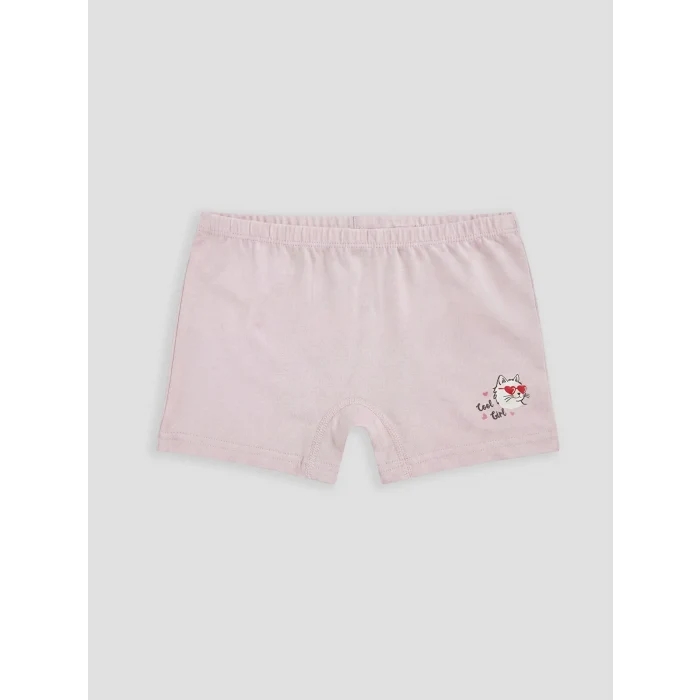 LCW Kids Pembe Baskılı Kız Çocuk Boxer 3lü