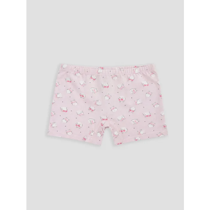 LCW Kids Pembe Baskılı Kız Çocuk Boxer 3lü
