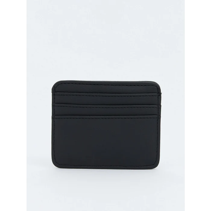 LCW ACCESSORIES Siyah Deri Görünümlü Erkek Kartlık
