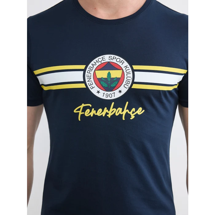 LC WAIKIKI Lacivert Fenerbahçe Baskılı Penye Erkek Pijama Takımı