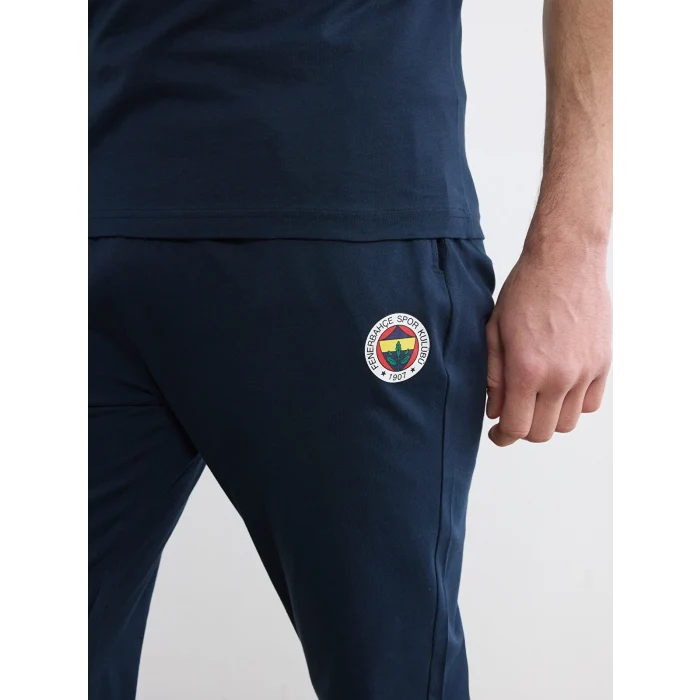 LC WAIKIKI Lacivert Fenerbahçe Baskılı Penye Erkek Pijama Takımı