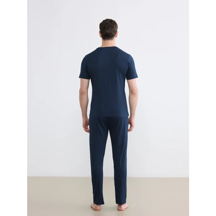 LC WAIKIKI Lacivert Fenerbahçe Baskılı Penye Erkek Pijama Takımı