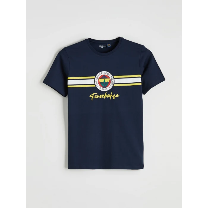 LC WAIKIKI Lacivert Fenerbahçe Baskılı Penye Erkek Pijama Takımı