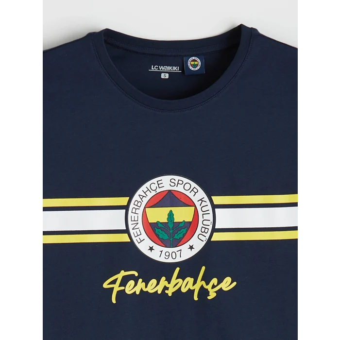 LC WAIKIKI Lacivert Fenerbahçe Baskılı Penye Erkek Pijama Takımı