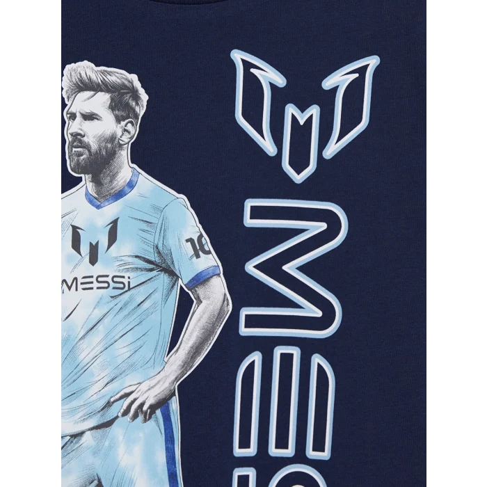 LCW Kids Lacivert Messi Baskılı Erkek Çocuk Tişört