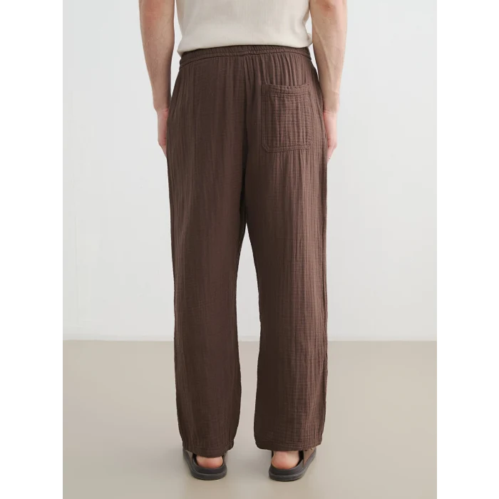 XSIDE Kahverengi Loose Fit Erkek Müslin Pantolon
