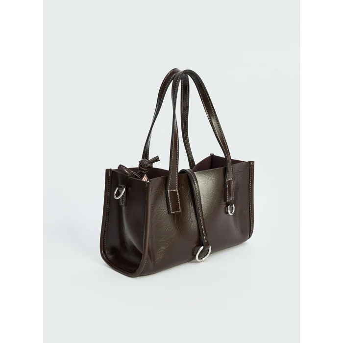 LCW ACCESSORIES Kahverengi Deri Görünümlü Kadın Omuz Çantası
