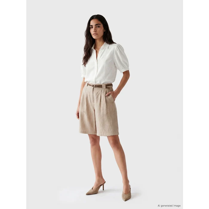 LCW Vision Beyaz Regular Fit Kadın Gömlek