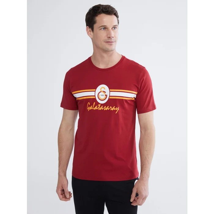LC WAIKIKI Kırmızı Standart Kalıp Galatasaray Baskılı Erkek Pijama Takım