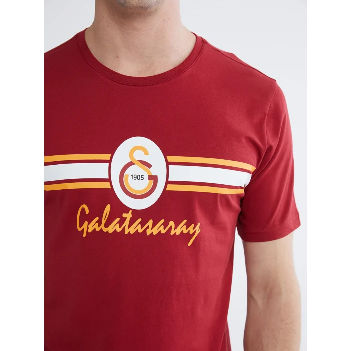 LC WAIKIKI Kırmızı Standart Kalıp Galatasaray Baskılı Erkek Pijama Takım