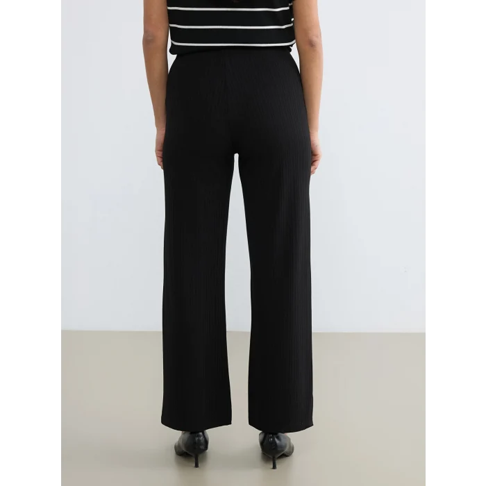 LCW Modest Siyah Beli Lastikli Dokulu Kadın Pantolon