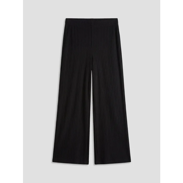 LCW Modest Siyah Beli Lastikli Dokulu Kadın Pantolon