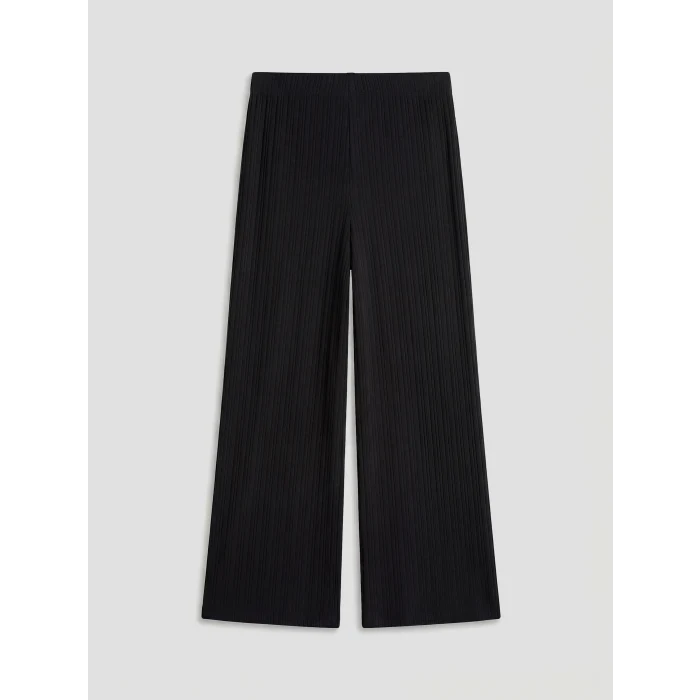 LCW Modest Siyah Beli Lastikli Dokulu Kadın Pantolon
